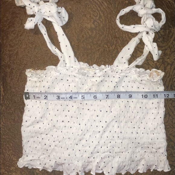 PacSun LA Hearts Halter White Polka Dots Crop Top Size Small - Picture 3 of 4
